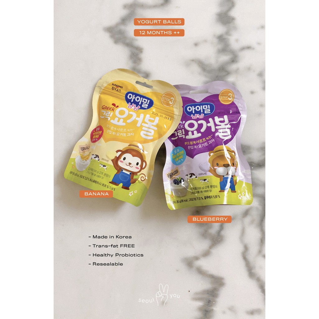 ILDONG greek yogurt ball snack for baby Korea import