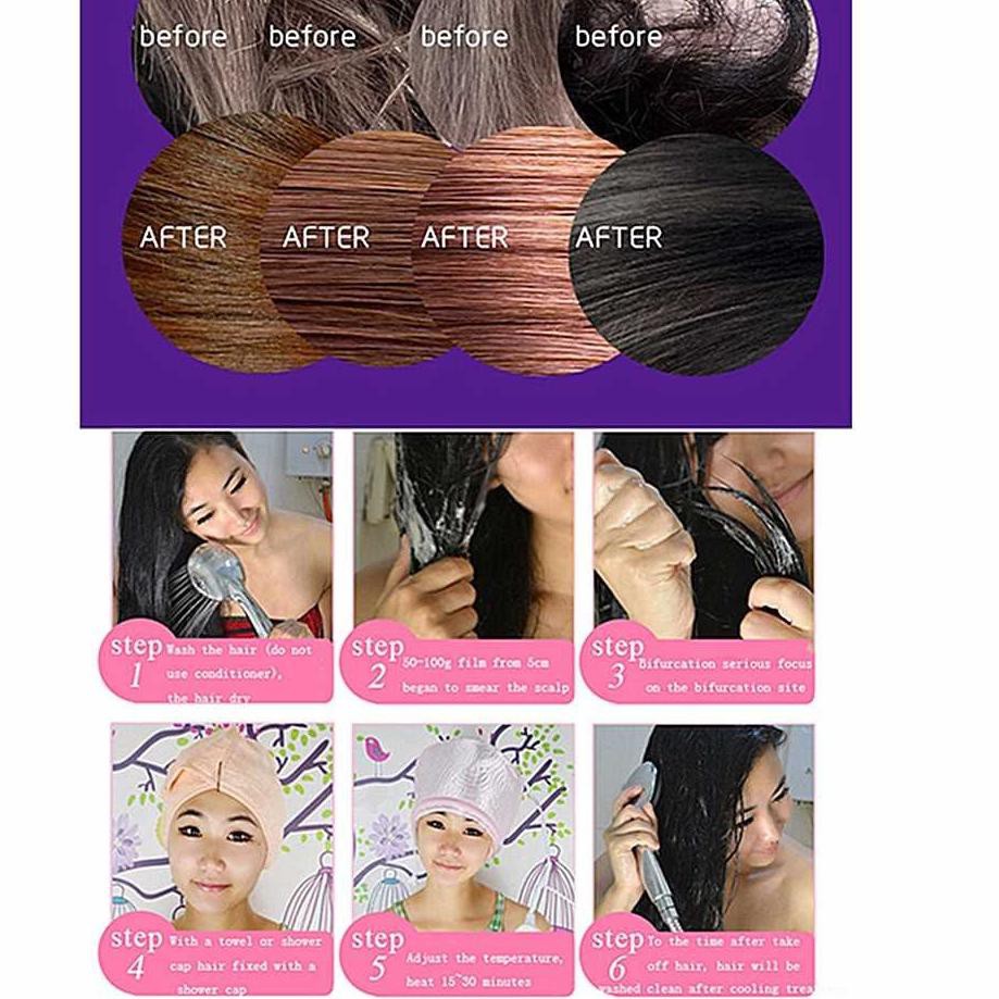 ☞ Steamer Rambut Portable Heated Cap Creambath Salon Ω