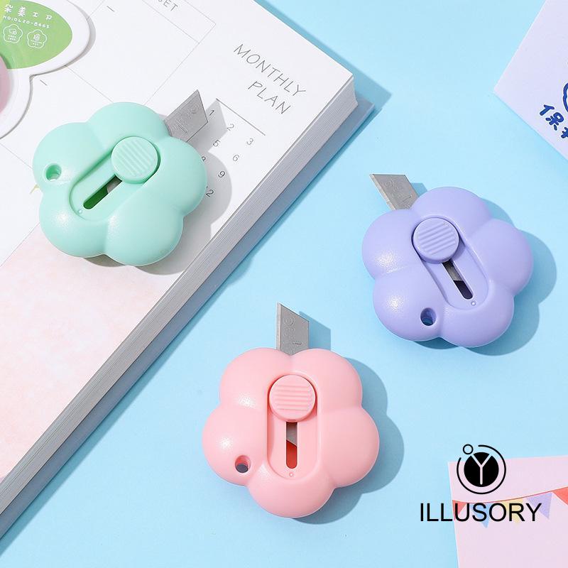 

COD⭐Pemotong Utilitas Bunga Lucu Mini Portabel Unboxing Pemotong Kertas Rumah Kantor -illusory