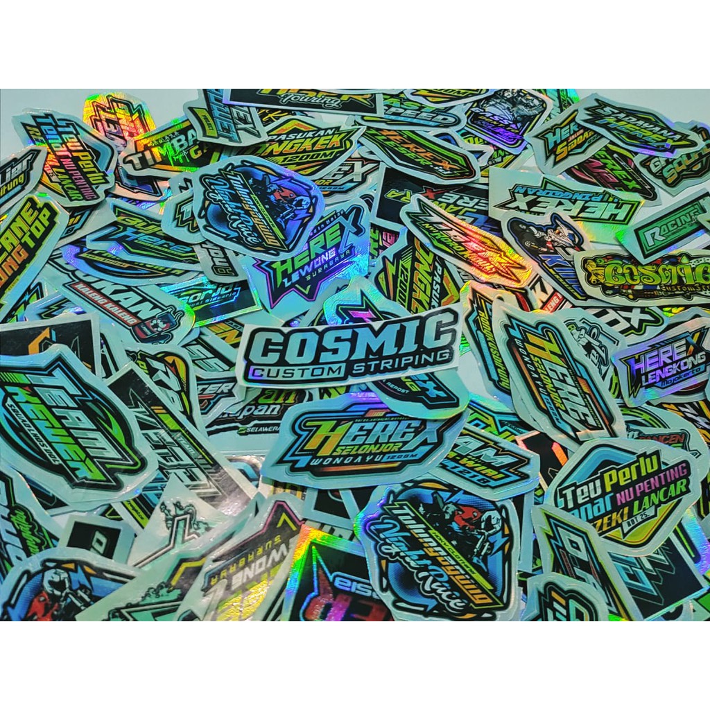 (COD) STIKER FULL HEREX RACING HOLOGRAM + CUTTING TIGER MP MOTOR CB STICKER GL STIKER MEGAPRO READY
