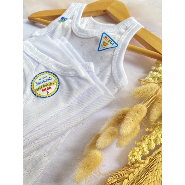 Kaos Dalam / Singlet Kutung Bayi Kualitas SNI Mega Baby / Perlengkapan Baju Bayi Terlaris