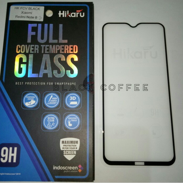 Tempered glass full xioami redmi note 8 screen guard Hikaru FCV