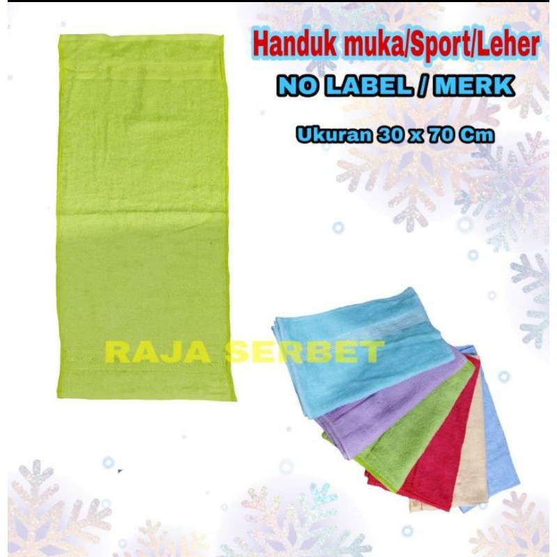 HANDUK SPORT / HANDUK OLAHRAGA/HANDUK MUKA UK 30 x 70 Cm POLOS WARNA