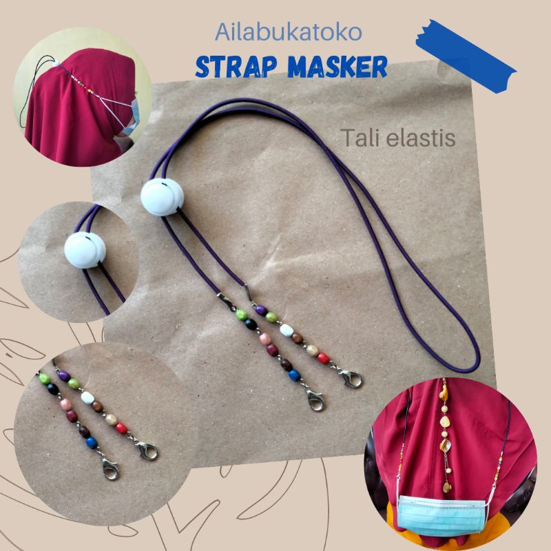 Asesoris Aksesoris Strap Kalung Masker Hijab 2in1 2 in 1 Mutiara Etnik Murah Keren