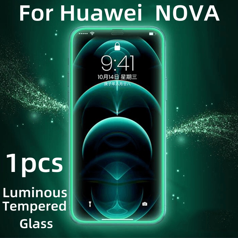 1pc Pelindung Layar Tempered Glass Luminous Untuk Huawei P30 P40 Lite P20 Pro Mate 20 30 NOVA 3 4 4E 5Z 5 A5i 6 6SE 7 7i 7SE 8SE 9SE