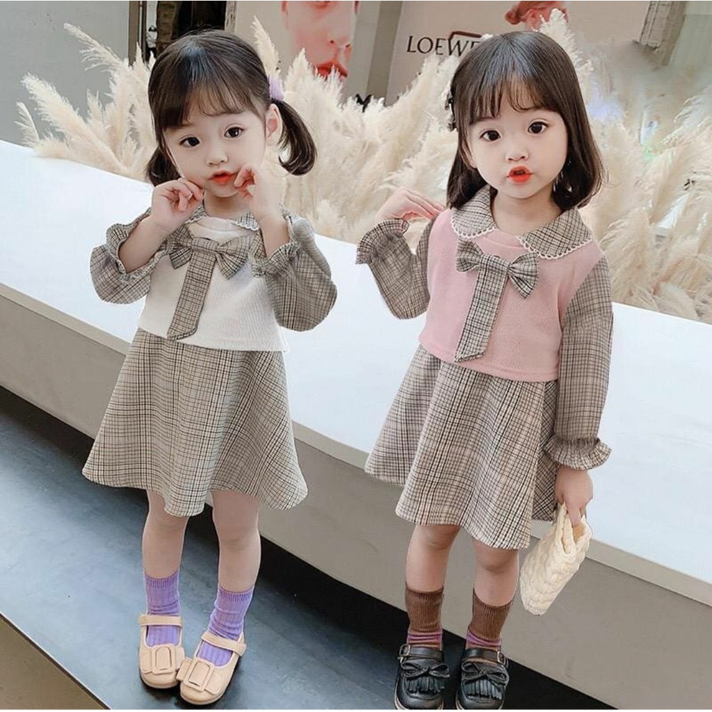 Jual A147 - Setelan Baju Anak Cewek Lucu / Dress Anak Cewek Korea