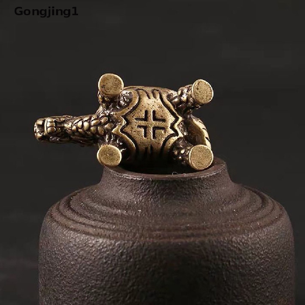 Gongjing1. Patung Kurakura Naga Abstrak Bahan Metal Gaya Retro Untuk Dekorasi Rumah