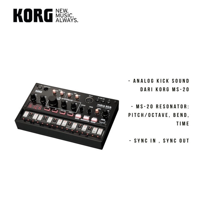 ANALOG KICK / BASS DRUM SYNTHESIZER KORG VOLCA KICK