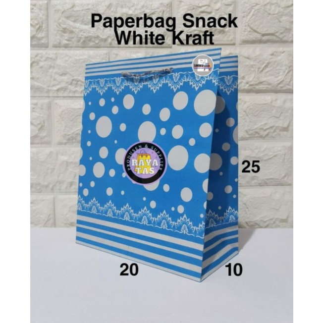 

Paper bag snack white kraft (20*10*25)