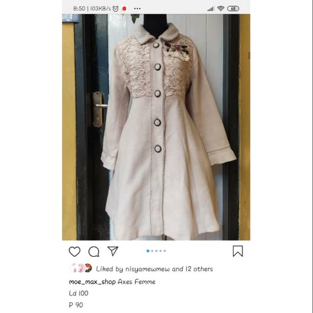 Axes femme coat wool preloved