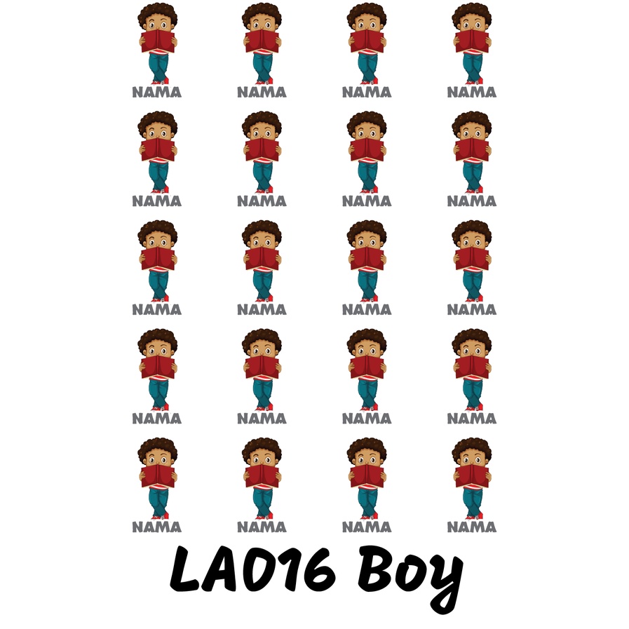 

Sticker Nama Cutting Label Waterproof Tahan Air Kid 16 (LA016)