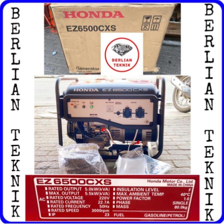 Gasoline Generator Mesin Genset Bensin Honda EZ 6500 CXS / 5500 Watt