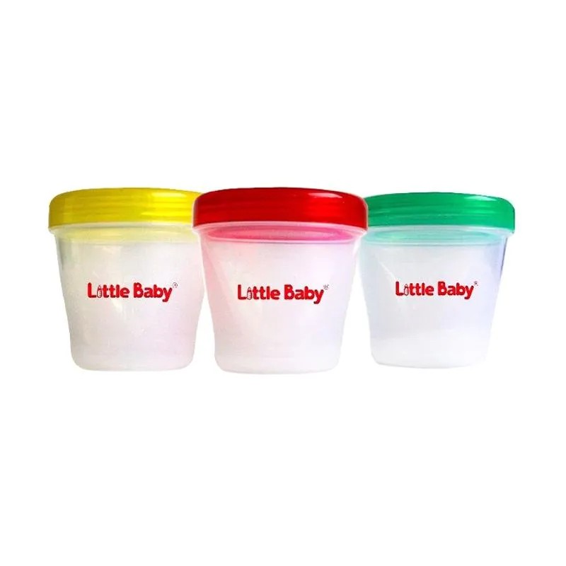 LITTLE BABY FOOD CONTAINER ISI 3 PCS [120ML &amp; 160ML]