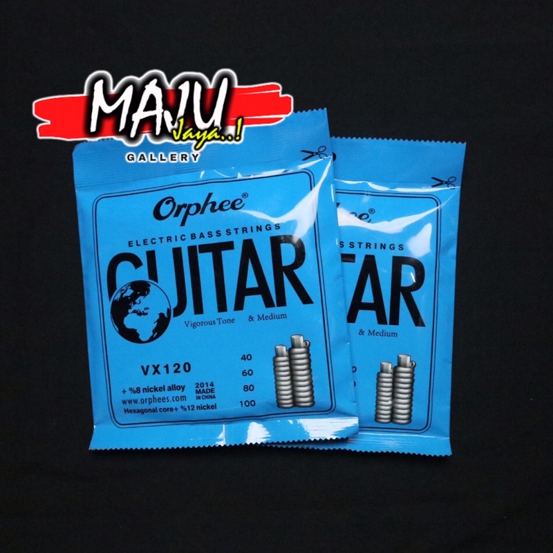 senar bass akustik elektrik orphee VX120 4 string