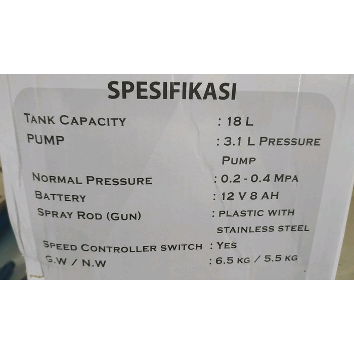 PROMO SPESIAL - ALAT SEMPROT OBAT HAMA ELEKTRIK CAS CHARGE MANUAL 2 IN 1 SPRAYER MKE