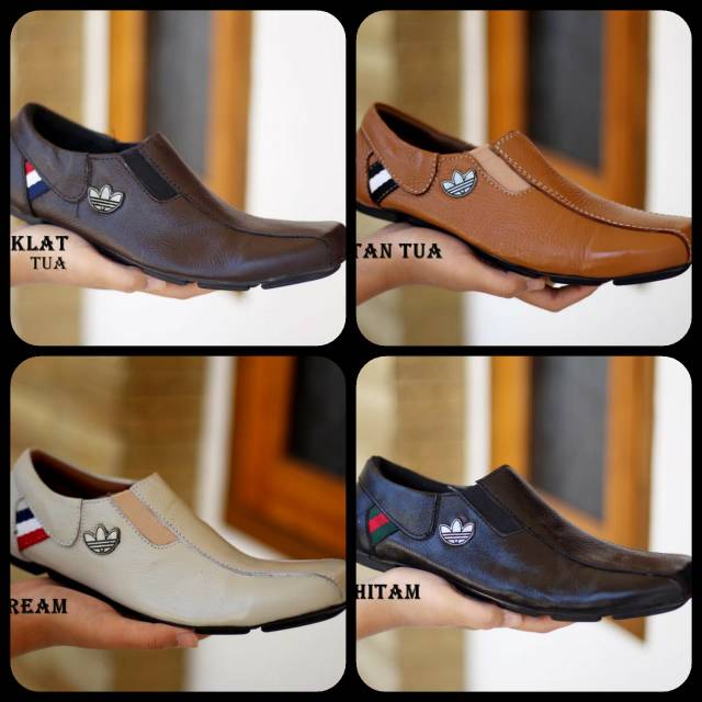 Sepatu Adidas Slip On Pria Kulit Original Terbaru