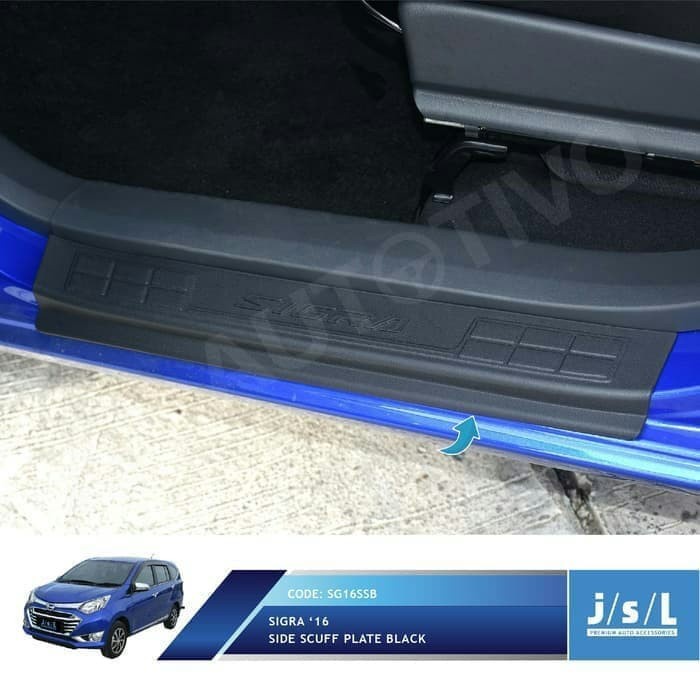 Promo Variasi Mobil Sill Plate Samping Mobil Daihatsu Sigra 2016 Hitam