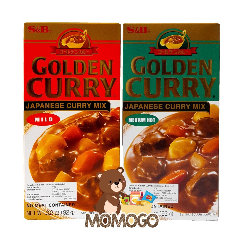 

S&B GOLDEN CURRY MILD / MEDIUM HOT 92 GR