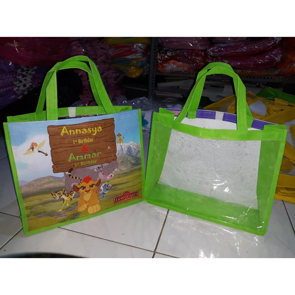 TAS SOUVENIR ULTAH ANAK BAHAN SAFA MIKA