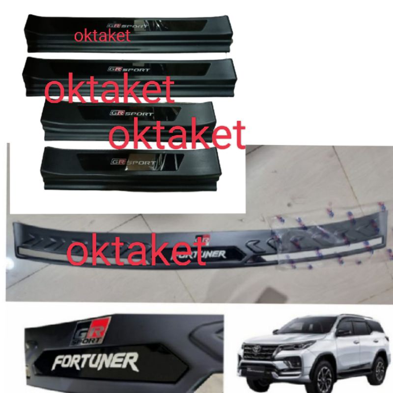 paket sillplate samping sillplate belakang All new Fortuner 2016 2018 2021 2022 GR Sport Platinum hitam