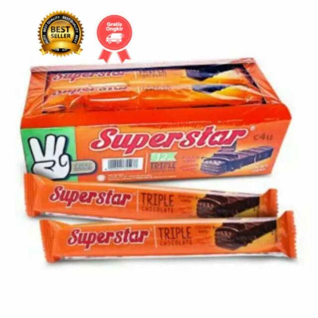 

SUPERSTAR TRIPLE CHOCOLATE 12pcs 216g
