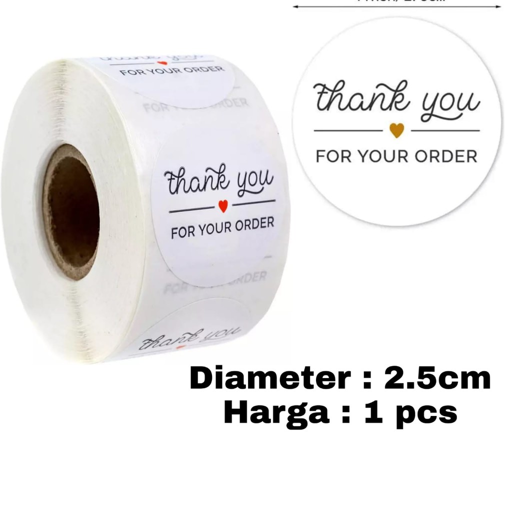 

(ST15) Sticker Segel Thank You For Your Order