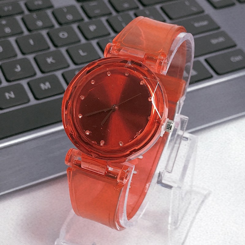 ✅[COD] Jam Tangan Jelly Angka Rubber Transparant Transparan bening Karet jam tangan murah  912