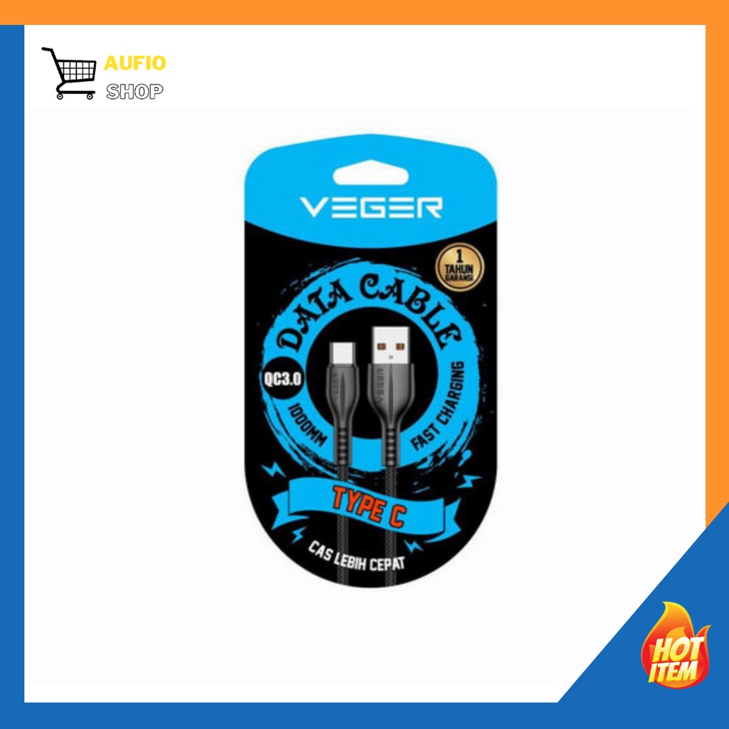 VEGER VG18 USB TYPE C CABLE QC3.0 ORIGINAL