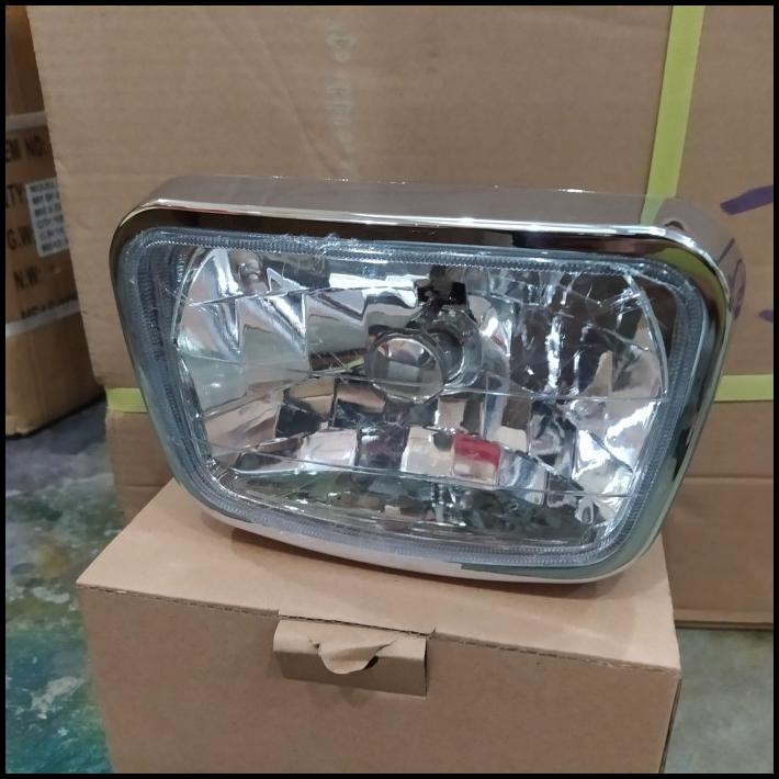 Headlamp Rx King Oval Kaca Bening Lampu Depan Rx King Oval Batok Hitam