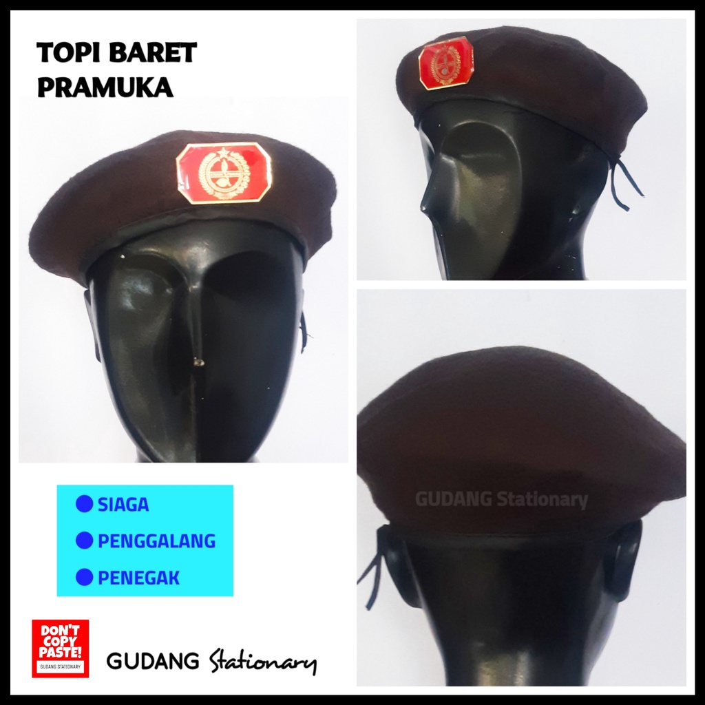 Topi Baret Pramuka + Pin Tatop