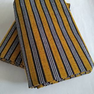 Kain Batik Tenun Lurik Kuning  garis  hitam putih  Shopee 