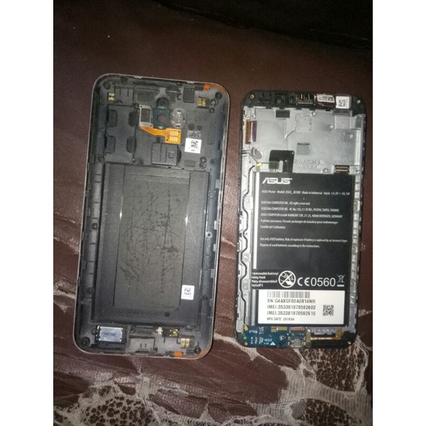 LCD TS ASUS ZENFONE MAX Z010D ORI CABUTAN 100% LCD TOUCSCREEN PLUS FRAM+BACK KESING