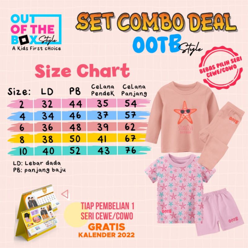 Set Combo Deal By Ootb / Setelan Anak Perempuan 2-10T