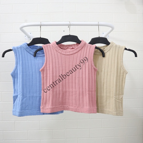 Crop Top Knit Kaos / Crop Top Wanita / Crop  top bahan Rajut