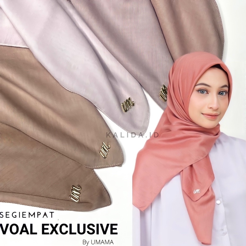 [JAHIT TEPI] Segiempat Basic Voal Exclusive metal logo by UMAMA SCARF