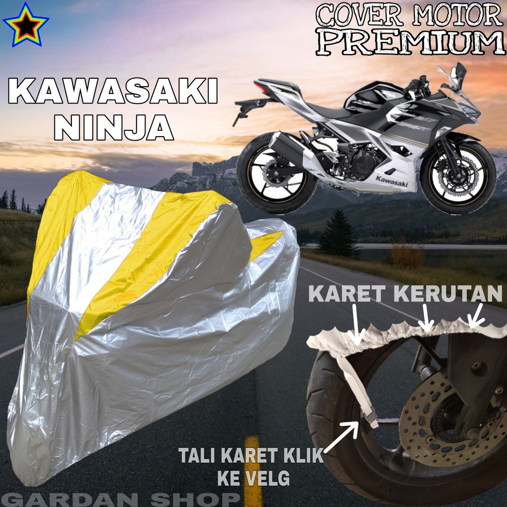 Sarung Motor KAWASAKI Silver KUNING Body Cover Kawasaki PREMIUM