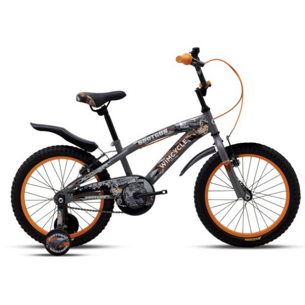 SEPEDA BMX WIMCYCLE SHOTGUN 18 INCH GREY ORANGE