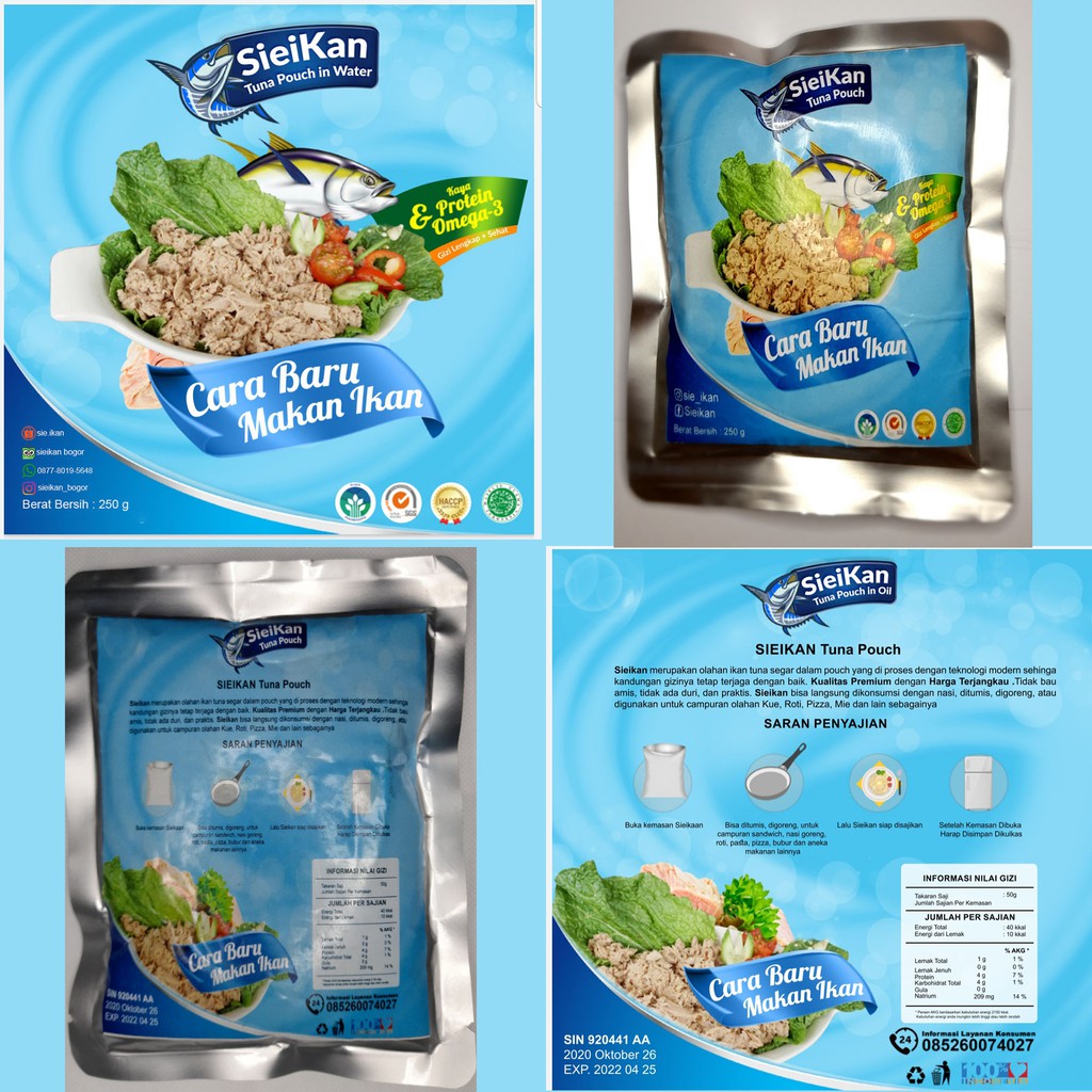 

Sieikan Tuna Pouch in Water 250gr