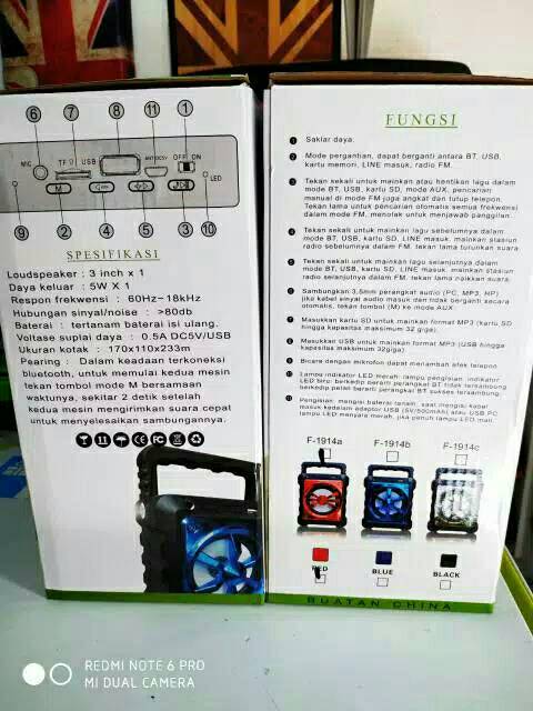 SPEAKER BLUETOOTH FLECO F1914 BONUS MIC KARAOKE WIRELESS/SALON AKTIF PORTABLE MULTIMEDIA SUPER BASS