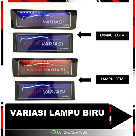 TEMPAT PLAT KHUSUS BRIO + LAMPU (BIRU &amp; PUTIH)