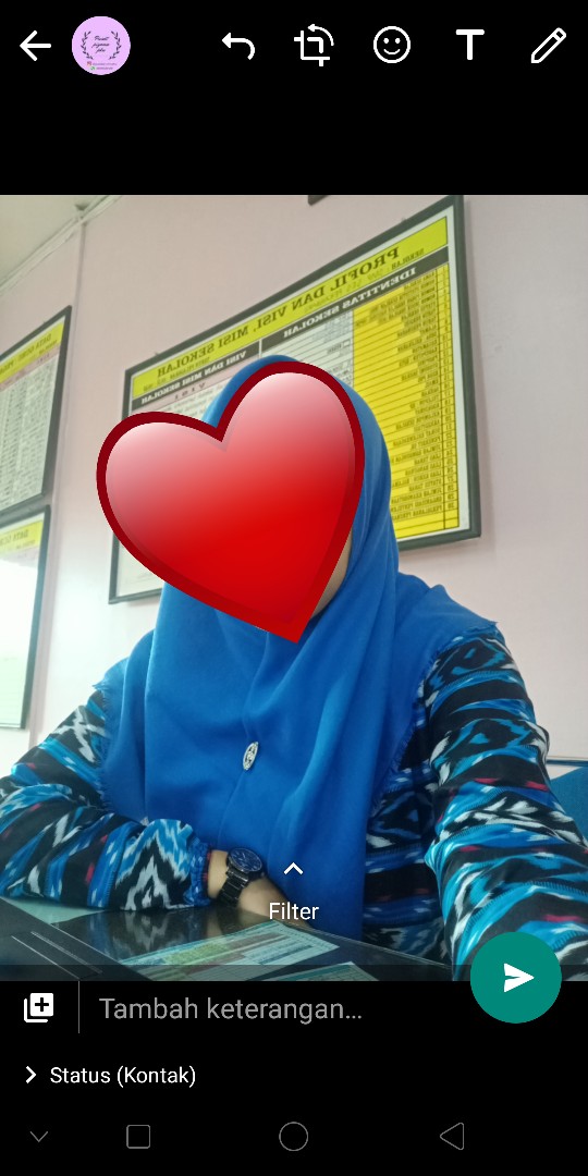 Atasan Batik Wanita Arabella Blue 8819