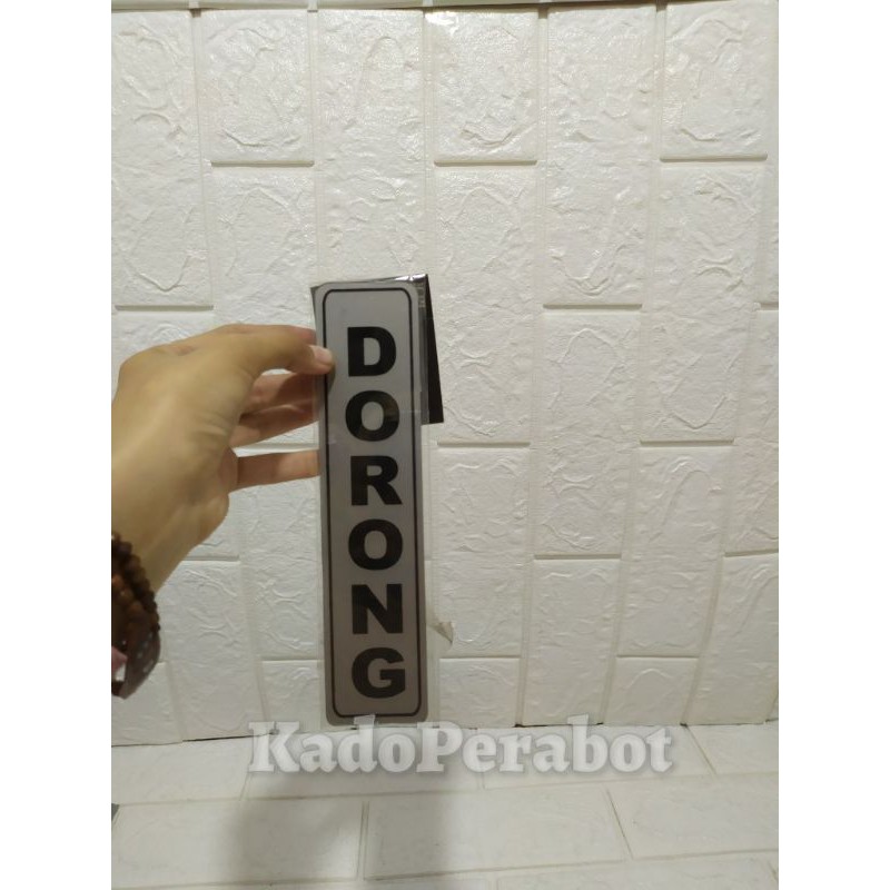 stiker dorong - stiker pintu dorong - label pintu dorong