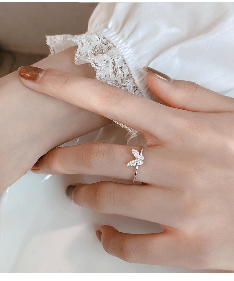 Cincin Butterfly Adjustable Gaya Korea Untuk Wanita