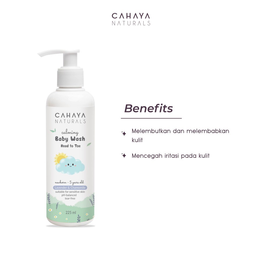 Cahaya Naturals Calming Baby Wash Head to Toe 225ml