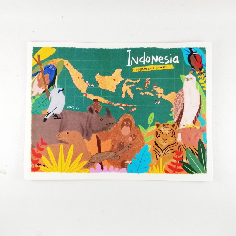 Kartu Pos - Poscard Satwa Langka Indonesia