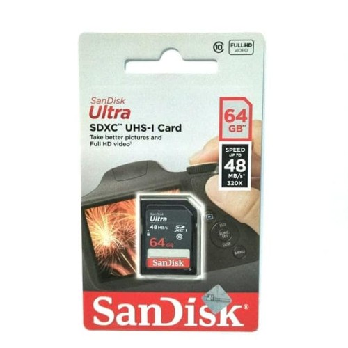 SANDISK ULTRA SDHC SDCARD 64GB 48MBPS CLASS 10 / SD CARD 64GB 48MB/S