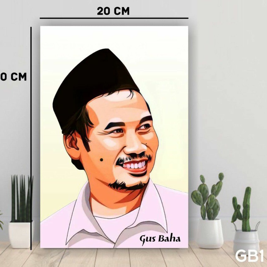 POSTER KAYU HIASAN DINDING FOTO GUS BAHA