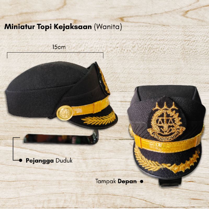 Miniatur Hiasan Mobil - Topi Pet Kejaksaan