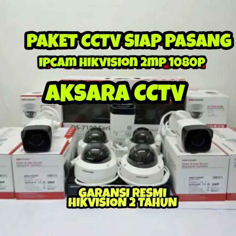 PROMO PAKET CAMERA CCTV IP CAM HIKVISION 7 KAMERA 2MP CAMERA IPC IPCAM 8 CH 8 CHANNEL KOMPLIT 1080P