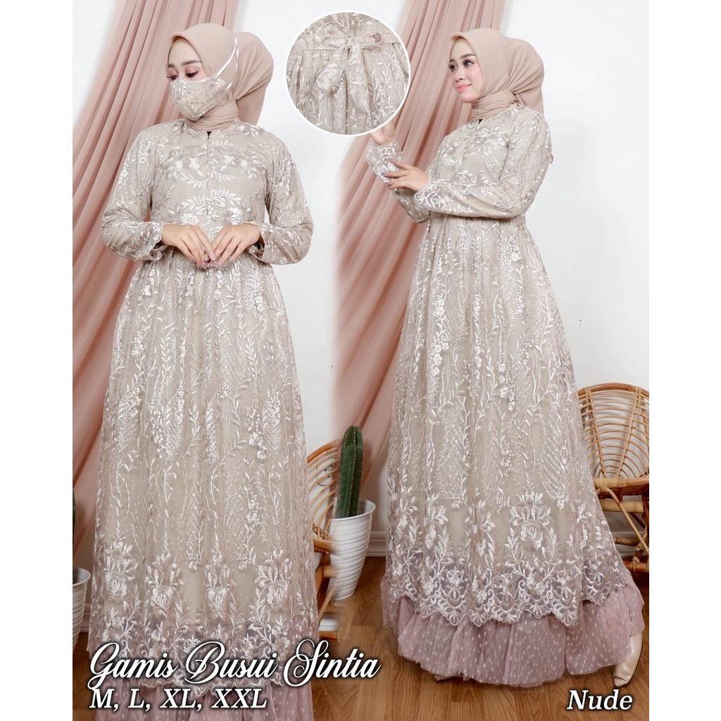 Gamis Busui Sintia AD / Kebaya Brukat Busui Modern / Dress Pesta Menyusui